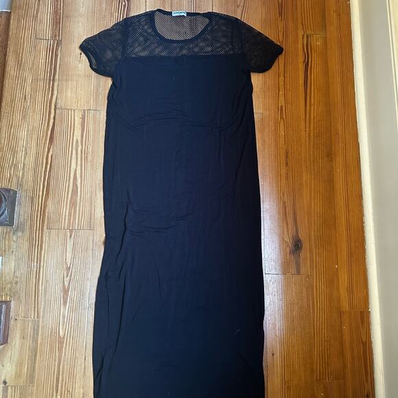 La Dystinction black mesh maxi t-shirt dress SIZE M - Picture 6 of 6